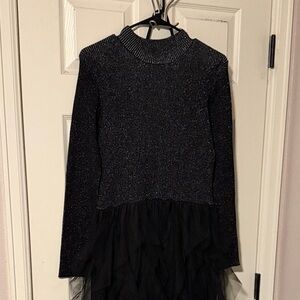 Elegant Black Glitter Formal Dress